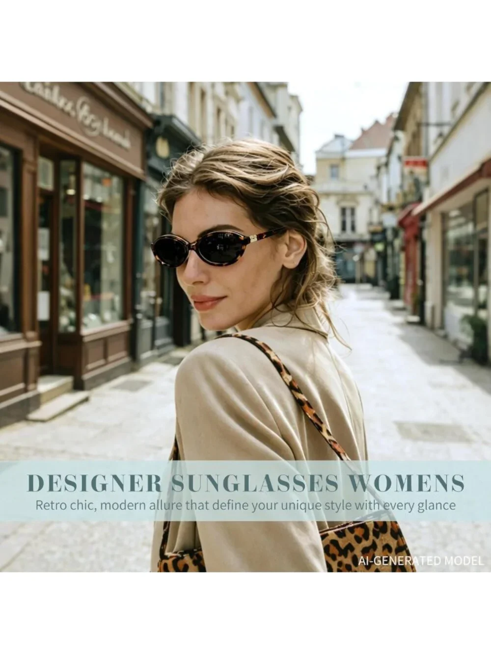 Trendy Retro Oval Sunglasses for Women - Vintage 90s Y2K Style, Polarized UV400